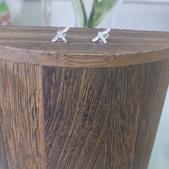 Silver CZ Dragonfly Earrings - Picture 2 of 5